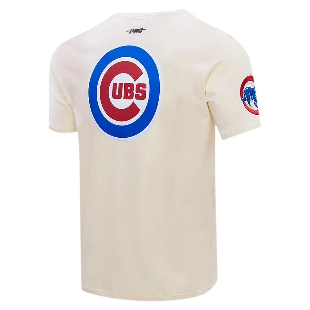 Men's Pro Standard Cream Chicago Cubs Club Member Badge T-Shirt