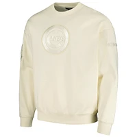 Men's Pro Standard Cream Chicago Cubs Neutral Drop Shoulder Pullover Sweatshirt