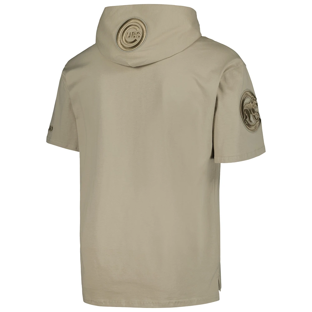 Men's Pro Standard Khaki Chicago Cubs Neutral Hoodie T-Shirt
