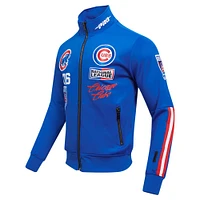 Men's Pro Standard Royal Chicago Cubs Fast Lane Full-Zip Track Jacket
