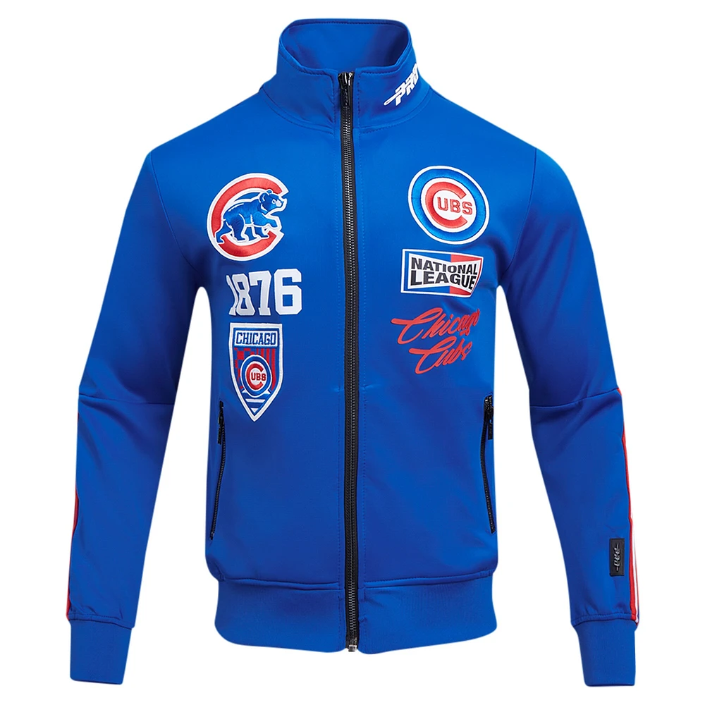 Men's Pro Standard Royal Chicago Cubs Fast Lane Full-Zip Track Jacket