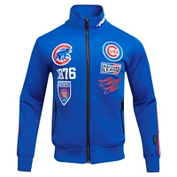 Men's Pro Standard Royal Chicago Cubs Fast Lane Full-Zip Track Jacket