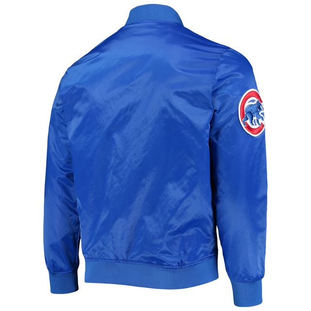 Veste Pro Standard Royal Chicago Cubs Wordmark Satin Full-Snap pour homme