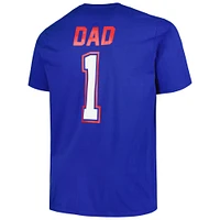 Men's Profile Royal Chicago Cubs Big & Tall #1 Dad T-Shirt