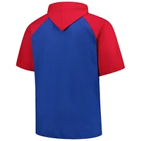 Men's Profile Royal Chicago Cubs Big & Tall Short Sleeve Pullover Hoodie