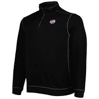Tommy Bahama Black Chicago Cubs Tobago Bay Veste à demi-zip triple mélange pour homme