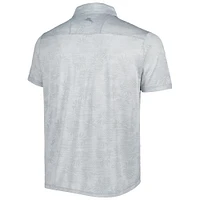 Men's Tommy Bahama Gray Chicago Cubs IslandZone Pineapple Palm Coast Polo
