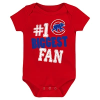 Newborn & Infant Chicago Cubs 3-Pack Fan Pennant Bodysuit Set