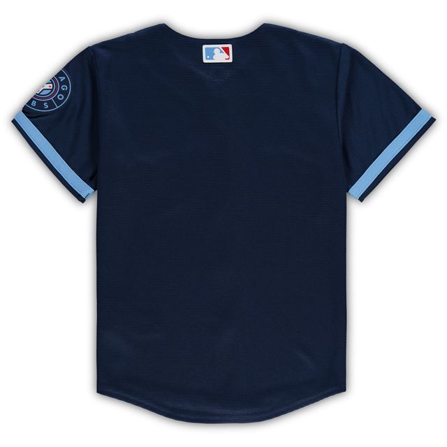 Maillot d'équipe réplique Nike des Chicago Cubs de la MLB City Connect, bleu marine, pour enfants d'âge préscolaire