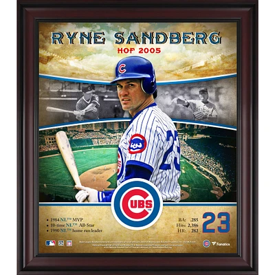 Ryne Sandberg Chicago Cubs Framed 15" x 17" Hall of Fame Career Profile