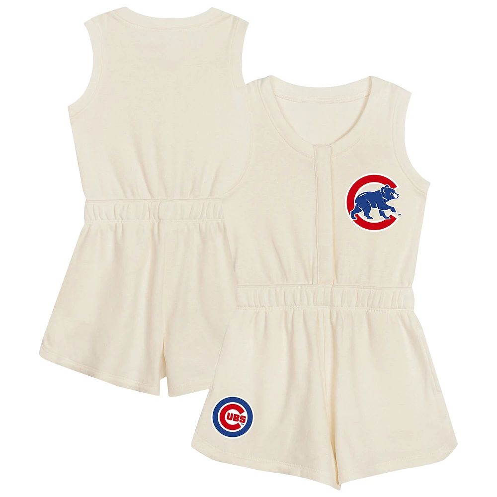 Toddler Cream Chicago Cubs Power Tank Romper