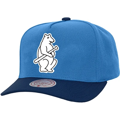 Casquette ajustable unisexe Mitchell & Ness Blue Chicago Cubs Basic Coop Pro