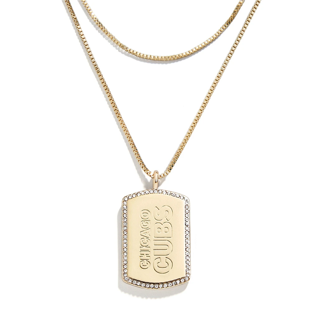 WEAR by Erin Andrews x Baublebar Chicago Cubs Dog Tag Necklace