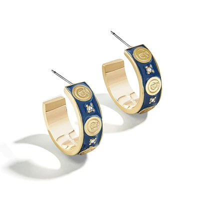 Boucles d'oreilles créoles en émail WEAR By Erin Andrews x BaubleBar des Chicago Cubs