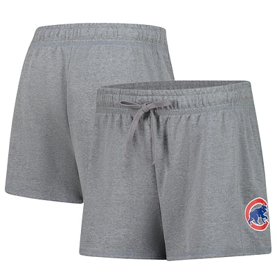 Women's Fanatics  Heather Gray Chicago Cubs Logo Shorts