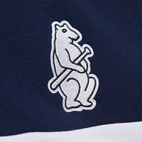 Women's Mitchell & Ness Navy Chicago Cubs Cooperstown Collection Quarter-Zip Pullover Top