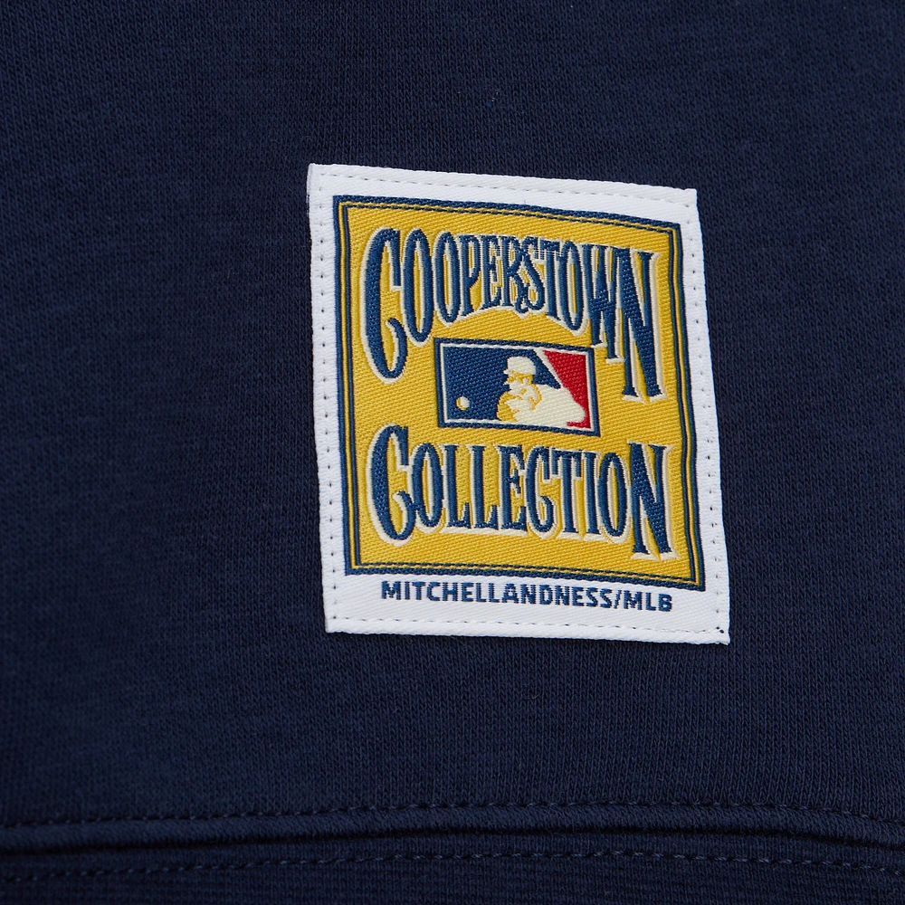 Women's Mitchell & Ness Navy Chicago Cubs Cooperstown Collection Quarter-Zip Pullover Top
