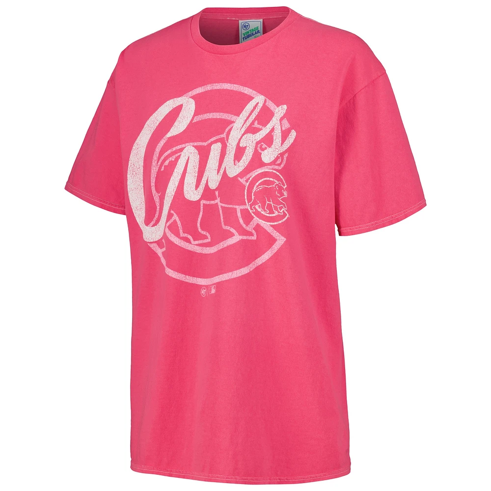 Women's '47 Pink Chicago Cubs Dopamine Tradition T-Shirt