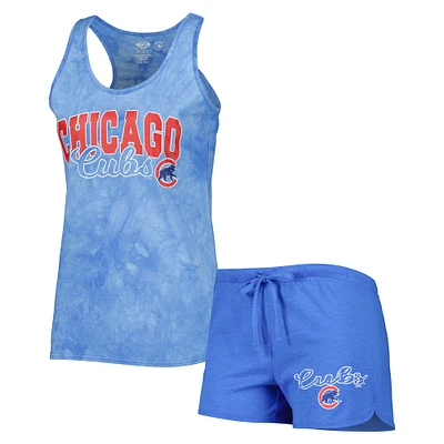 Concepts Sport Ensemble de nuit avec débardeur et short pour femme Royal Chicago Cubs Billboard
