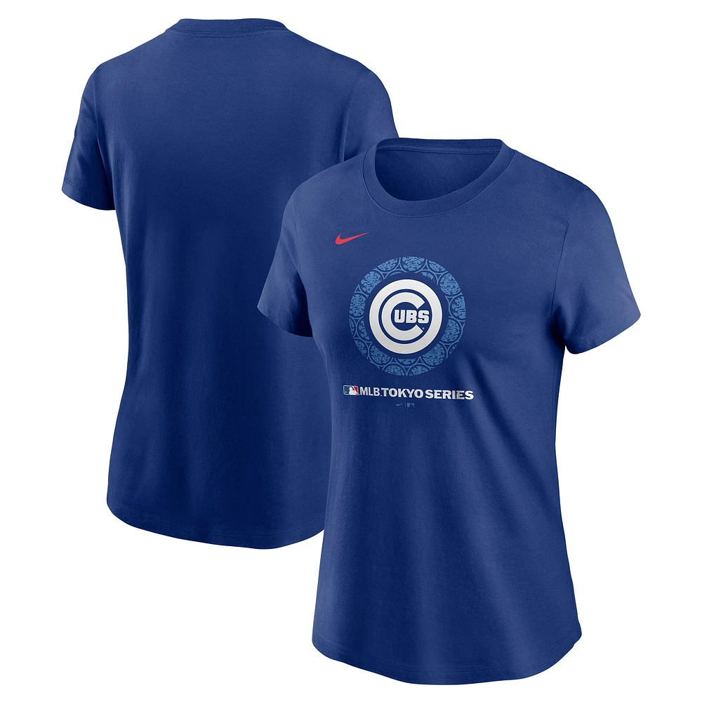 Women's Fanatics  Royal Chicago Cubs 2025 MLB World Tour: Tokyo Series Local Logo T-Shirt