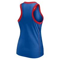 Women's Fanatics Royal Chicago Cubs Tailsweep Fashion Racerback Rhinestone Tank Top
