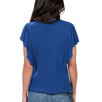 Women's G-III 4Her by Carl Banks Royal Chicago Cubs Crowd Wave T-Shirt