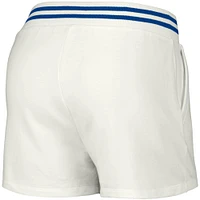 Women's Lusso  White Chicago Cubs Maeg Tri-Blend Pocket Shorts