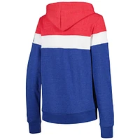 Women's New Era Heather Royal Chicago Cubs Colorblock Full-Zip Hoodie Jacket