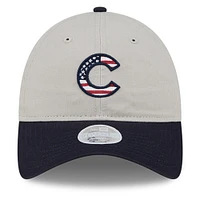 Casquette réglable New Era kaki/noir Chicago Cubs 2024 4 juillet 9TWENTY pour femme