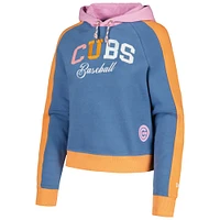 Sweat à capuche New Era bleu clair Chicago Cubs Fashion Color Pop pour femme