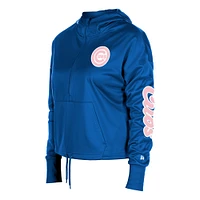 Women's New Era Royal Chicago Cubs Half-Zip Hoodie