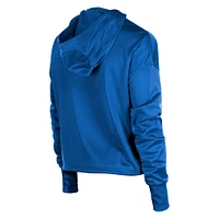 Women's New Era Royal Chicago Cubs Half-Zip Hoodie
