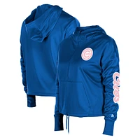 Women's New Era Royal Chicago Cubs Half-Zip Hoodie