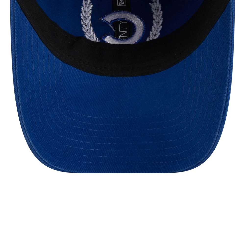 Women's New Era Royal Chicago Cubs Leaves 9TWENTY Adjustable Hat