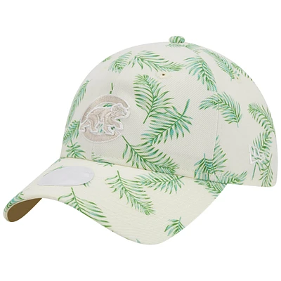 Casquette réglable New Era Chicago Cubs Palms 9TWENTY pour femme, blanche