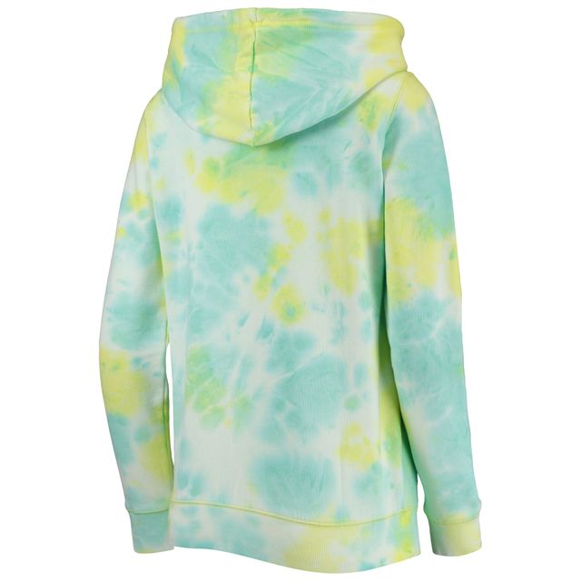 NWE CUBS BLANC FEMME TIE DYE CAPUCHE À FERMETURE ÉCLAIR COMPLÈTE SWTLADZIP