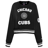 V110751 Cubs SWTLADCRW LCCC314724-BLK #3 - COL RAS DU COU POUR FEMMES NOIR AVEC PERLES CÔTELÉES FLC