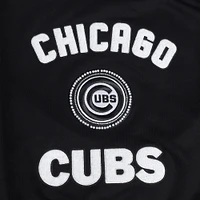 V110751 Cubs SWTLADCRW LCCC314724-BLK #3 - COL RAS DU COU POUR FEMMES NOIR AVEC PERLES CÔTELÉES FLC