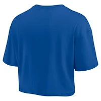Women's Royal Chicago Cubs Elements Super Soft Boxy Cropped T-Shirt