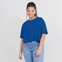 Women's Royal Chicago Cubs Elements Super Soft Boxy Cropped T-Shirt