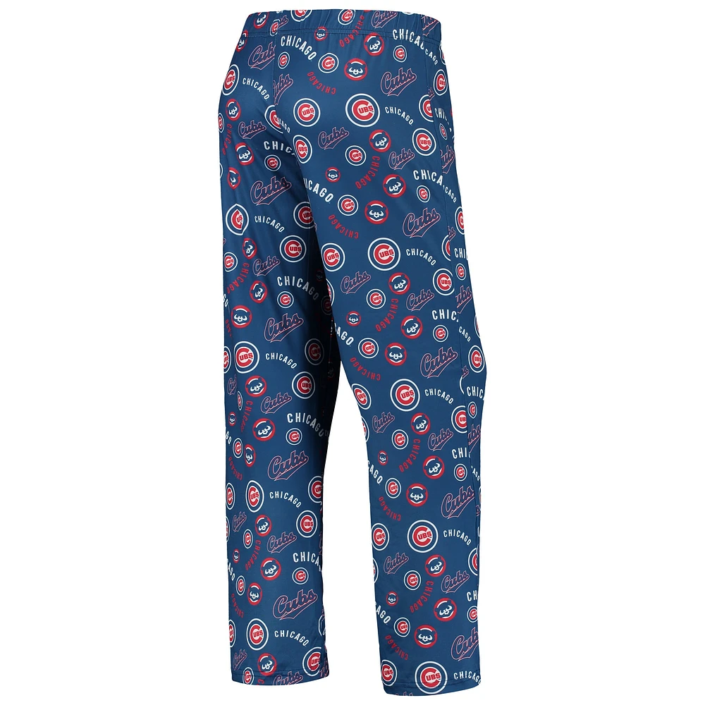 Women's Royal Chicago Cubs Retro Print Sleep Pants