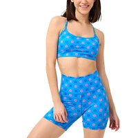Short de vélo taille haute imprimé TLC des Chicago Cubs bleu Terez pour femme