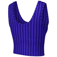Women's Terez Royal Chicago Cubs Printed Crop Tank Top