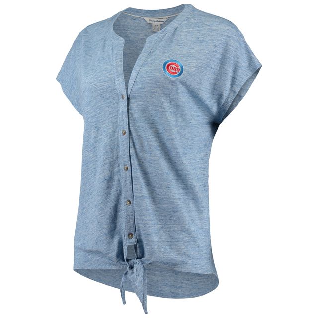 Chemise Tommy Bahama Heathered Royal Chicago Cubs Linnea Camp Tie pour femme