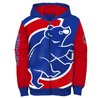 Youth Fanatics Royal/Red Chicago Cubs Postcard Full-Zip Hoodie Jacket