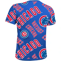 Youth Stitches Royal Chicago Cubs Allover Team T-Shirt
