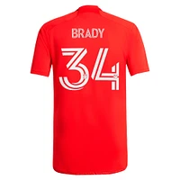 Men's adidas Chris Brady Red Chicago Fire 2024 Return To Replica Player Jersey