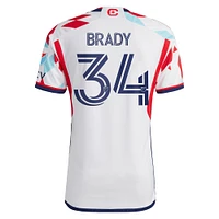 Men's adidas Chris Brady White Chicago Fire 2024 A Kit For All Authentic Player Jersey
