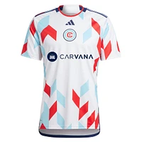 Men's adidas Chris Brady White Chicago Fire 2024 A Kit For All Replica Player Jersey
