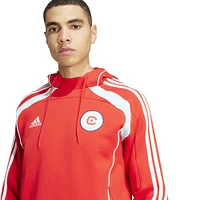 Men's adidas Red Chicago Fire 2025 Travel Pullover Hoodie